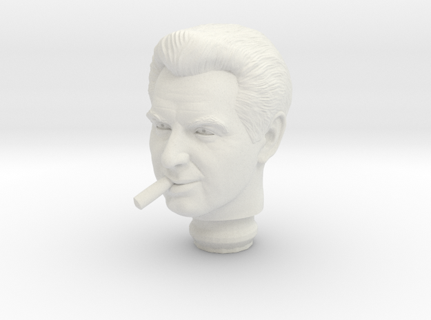Mego Jack Kirby with Cigar 1:9 Scale Head in White Natural Versatile Plastic