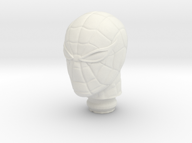 Mego Spider-Man Japanese WGSH 1:9 Scale Head in White Natural Versatile Plastic