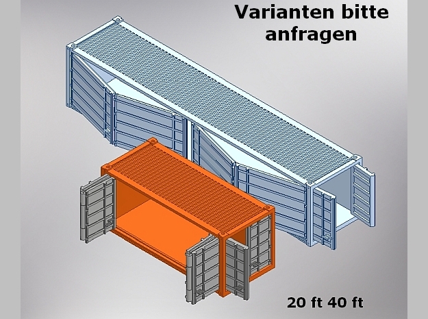 1x20 ft OS-Container in Tan Fine Detail Plastic