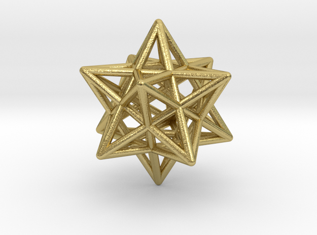 stellated dodecahedron in Natural Brass