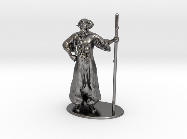 Tim the Enchanter Miniature in Polished Nickel Steel: 28mm