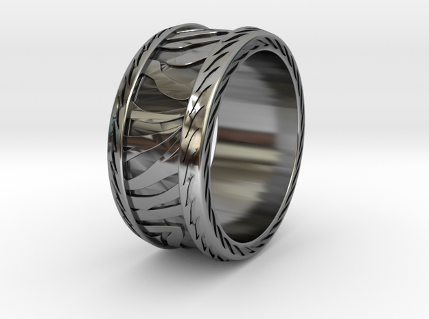 PRIMAL RING SIZE 10 in Antique Silver