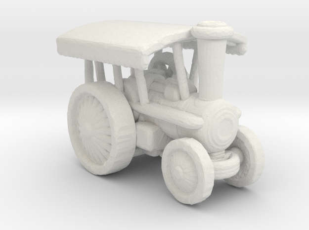 1886 Steam Tractor 1:160 scale White only in White Natural Versatile Plastic