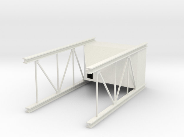 1/64 Dust collector frame in White Natural Versatile Plastic