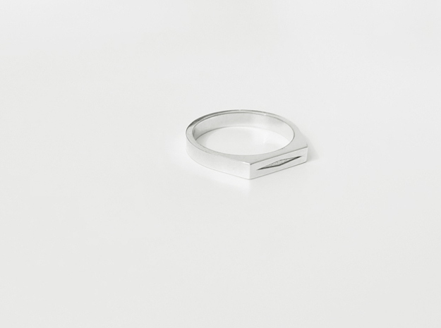 beam of light ring in Polished Silver: 6 / 51.5
