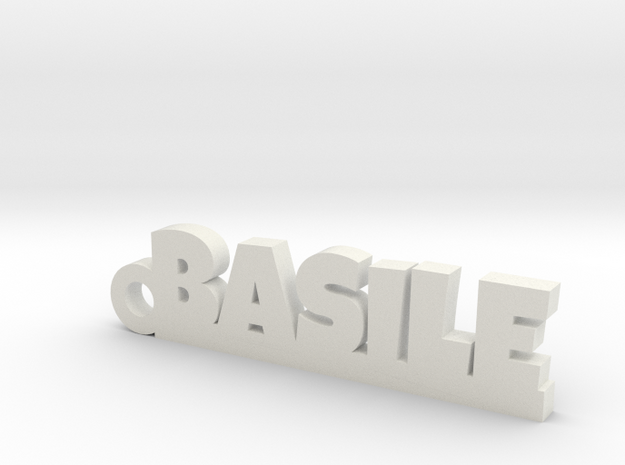 BASILE_keychain_Lucky in White Natural Versatile Plastic