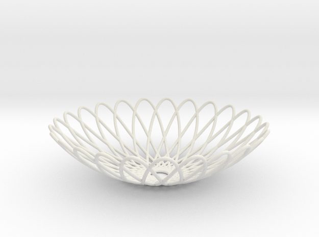 Spirograph Pot 02 in White Natural Versatile Plastic