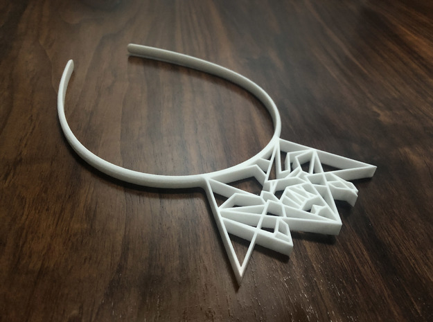 Headband in White Processed Versatile Plastic