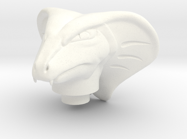 Kobra Khan Hooded Head VINTAGE in White Processed Versatile Plastic