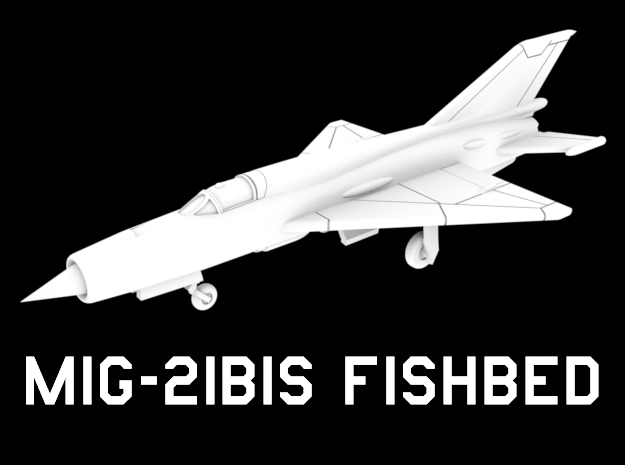 MiG-21bis Fishbed (Clean) in White Natural Versatile Plastic: 1:200