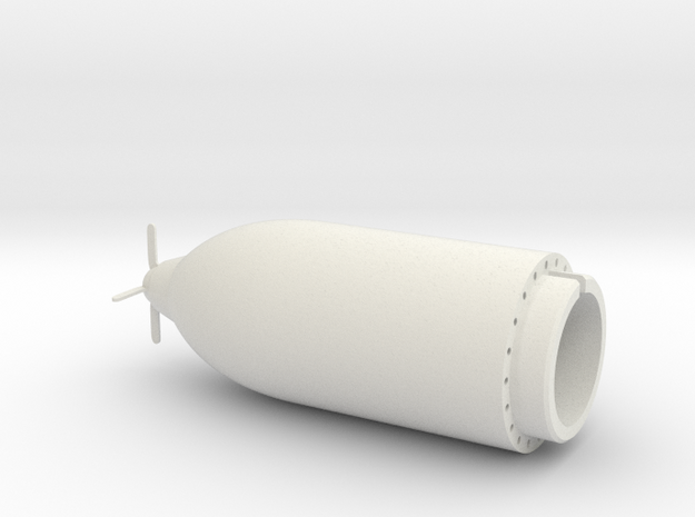 German G7e Torpedo Warhead 1:9scale in White Natural Versatile Plastic