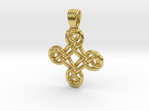 Cross [pendant] in Polished Brass