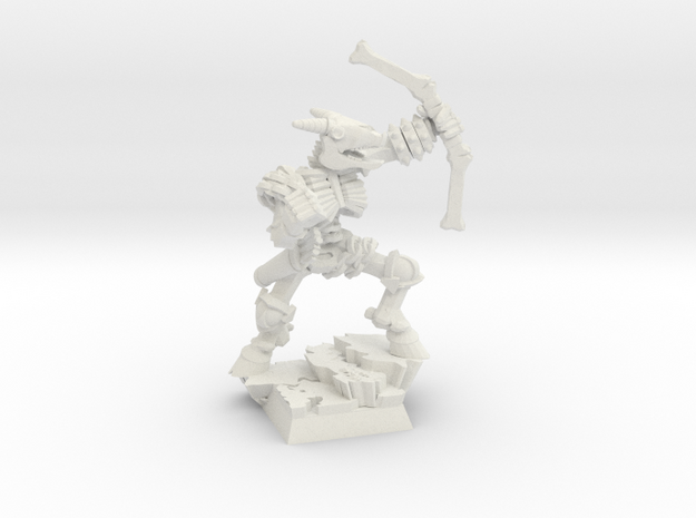 Undead Beastman Archer in White Natural Versatile Plastic
