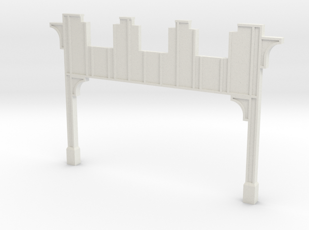 NYC Subway Highline Tower 3 Tracks Low N scale in White Natural Versatile Plastic