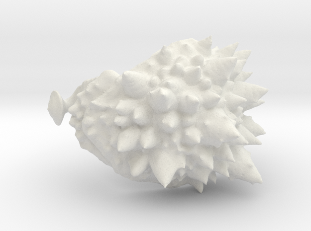 Sea Knee/ Elbow Pad "Sea Urchin" in White Natural Versatile Plastic