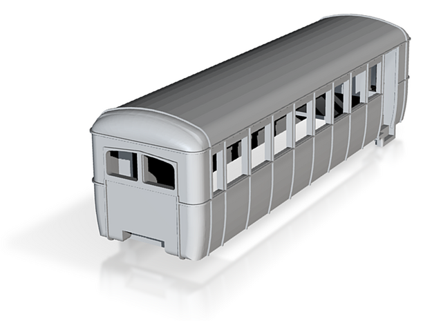 w-cl-152fs-west-clare-railcar-trailer-coach in Tan Fine Detail Plastic