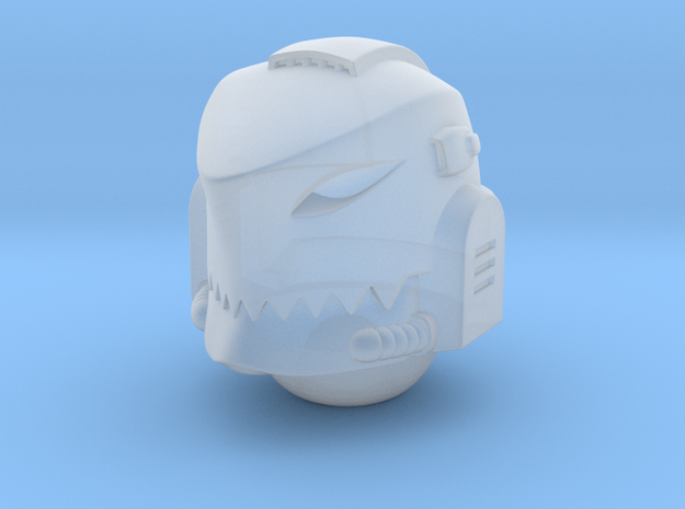 Carcharodons Helmet 1/18 JoyToy Space Marine in Tan Fine Detail Plastic
