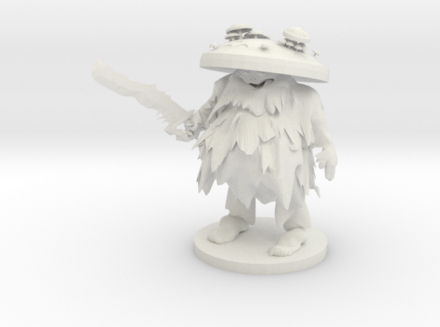 Pox Marked Sword and Mushroom Head Variant in White Natural Versatile Plastic