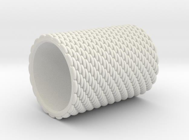 Milled Road Surface Roller for 1-50 Scale in White Natural Versatile Plastic