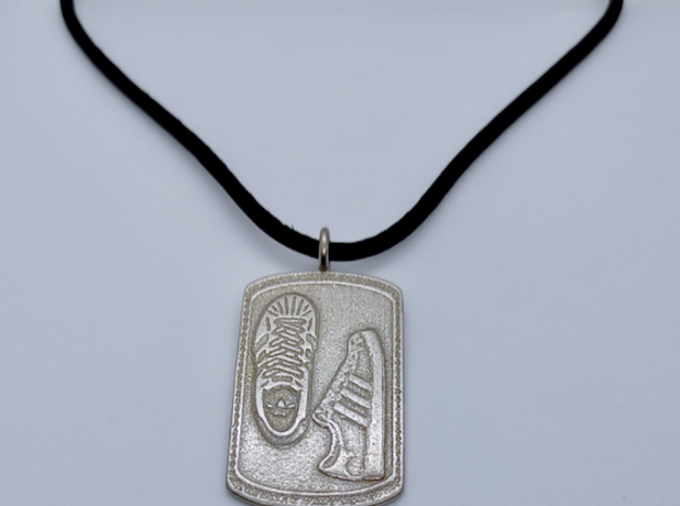 Adidas Pendant (Dog tag)  in Polished Nickel Steel