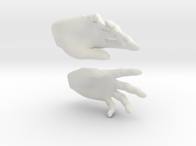 Hands in White Natural Versatile Plastic