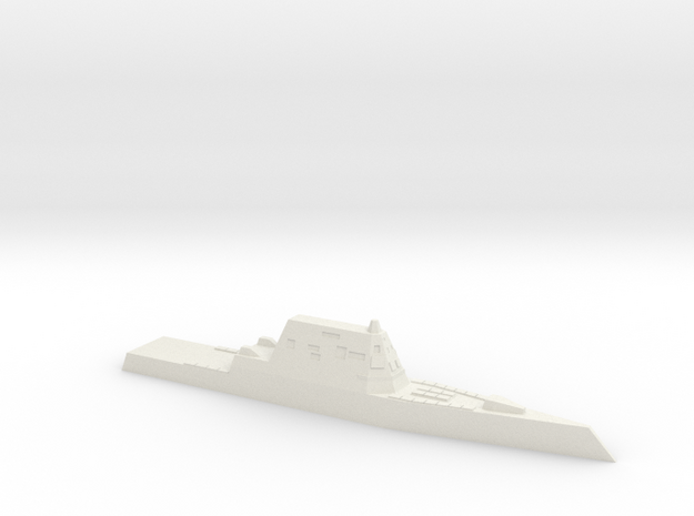 CG(X) w/ Zumwalt hull, 1/3000 in White Natural Versatile Plastic