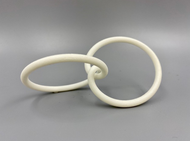 Optimized Rolling Knot - type 5 in White Natural Versatile Plastic