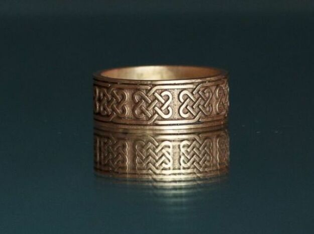 Celtic Ring in Polished Bronze