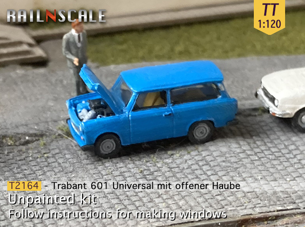 Trabant 601 Universal mit offener Haube (TT 1:120) in Tan Fine Detail Plastic