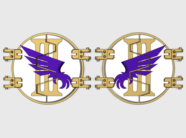 Winged Claw III: Legion Deimos Round Doors in Tan Fine Detail Plastic