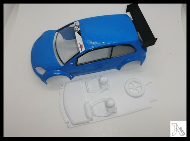 Interior for SCX Ford Fiesta JWRC in White Natural Versatile Plastic