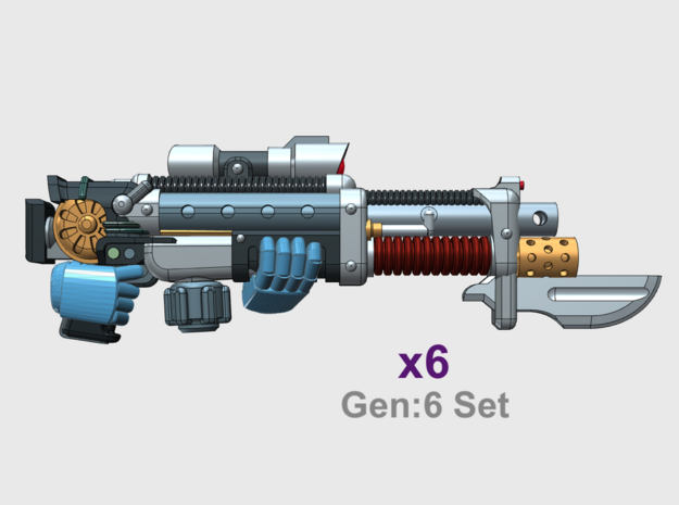G:6 Set: Mk1b Disintegrator Gun in Tan Fine Detail Plastic: Small