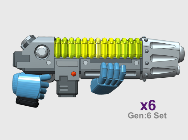 G:6 Set: Mk1 Plasgun in Tan Fine Detail Plastic: Small