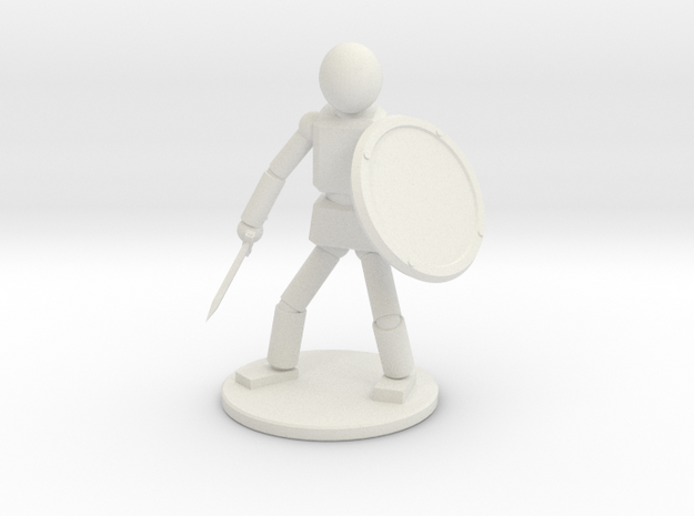 Sword Guy in White Natural Versatile Plastic