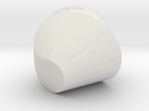 2-Sided Oddball Die in White Natural Versatile Plastic