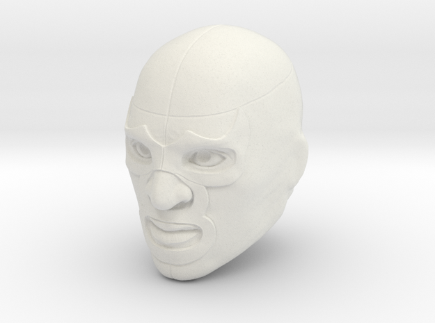 Masked wrestler head (Demon) Origins in White Natural Versatile Plastic
