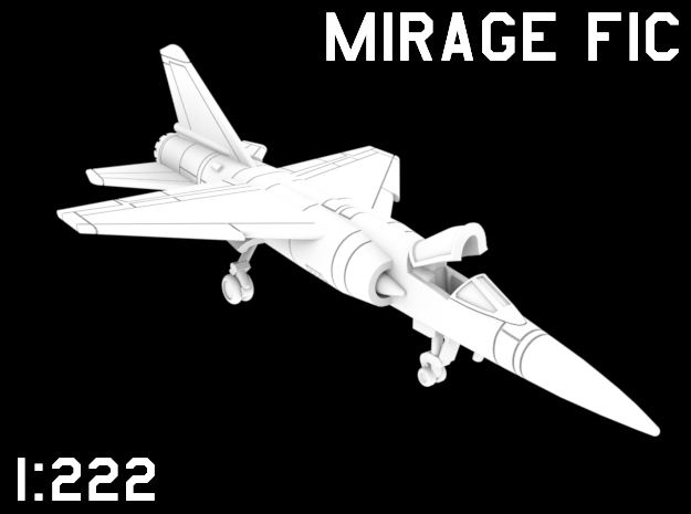 1:222 Scale Mirage F1C (Clean, Stored) in White Natural Versatile Plastic