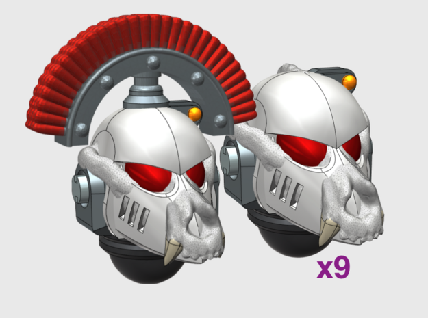 10x Wolf Skull - G:6 Crow Squad Helmets in Tan Fine Detail Plastic