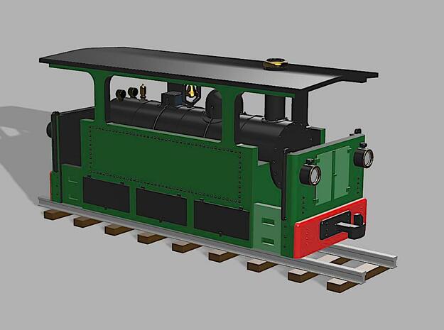 Tram Locomotive (New Concept) H0e/H0n30  in Tan Fine Detail Plastic