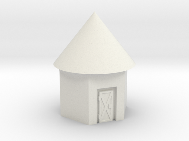 Pulverturm klein - TT 1:120 in White Natural Versatile Plastic