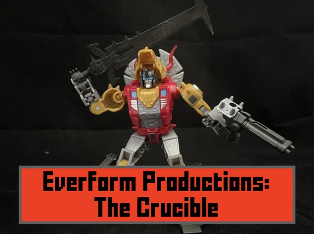 Doomslayers crucible for transformers in Red Processed Versatile Plastic