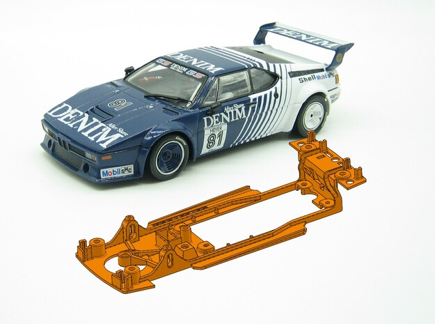 PSCA02402 Chassis Carrera BMW M1 in White Natural Versatile Plastic