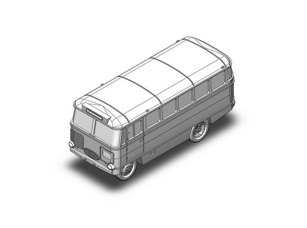 LAZ 51A bus in Tan Fine Detail Plastic: 1:400