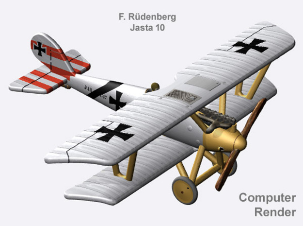 Friedrich Rüdenberg Pfalz D.III (full color) in Natural Full Color Nylon 12 (MJF)