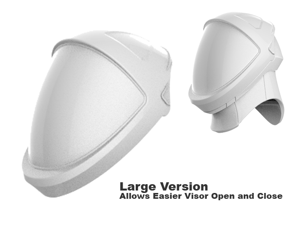 SpaceX Helmet Cowl (Left) 1/6 Scale / Large in White Natural Versatile Plastic