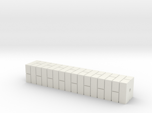 7mm Single Brick Pier in White Natural Versatile Plastic