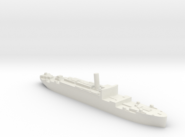 HMS Jervis Bay AMC base hull 1:700 WW2 in White Natural Versatile Plastic