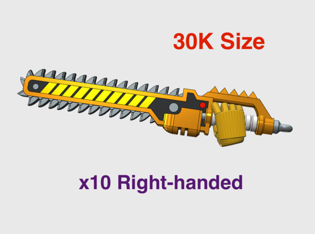 10x Right-handed Roto Sword: Raider (30k Size) in Tan Fine Detail Plastic