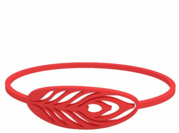 Bracelet  in Red Processed Versatile Plastic