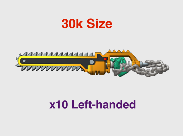 10x Left-handed Roto Sword: Chnd. Raider NS (30k) in Tan Fine Detail Plastic